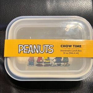 Peanuts Chow Time Stoneware Lunch Box - White